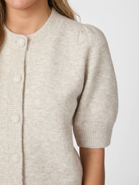 Neo noir - Trudy knit cardigan - 976 Beige melange