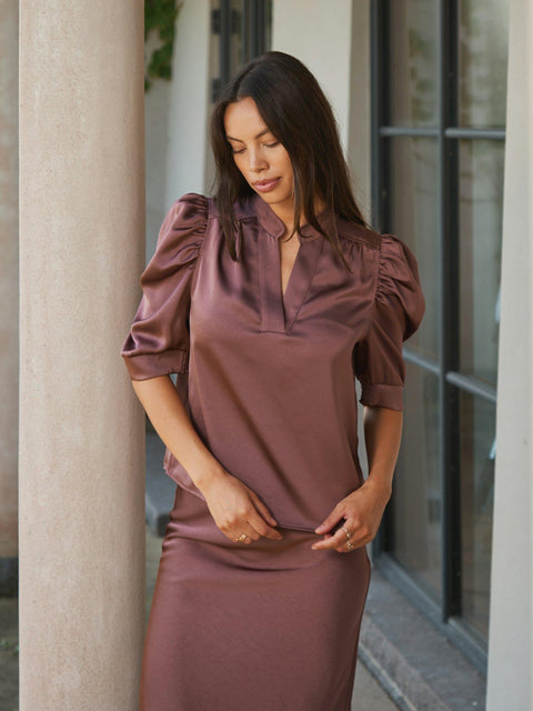 Neo noir - Roella heavy sateen - 393 Dark rose
