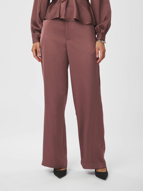 Neo noir - Broek Emmett melange pants - 393 Dark Rose