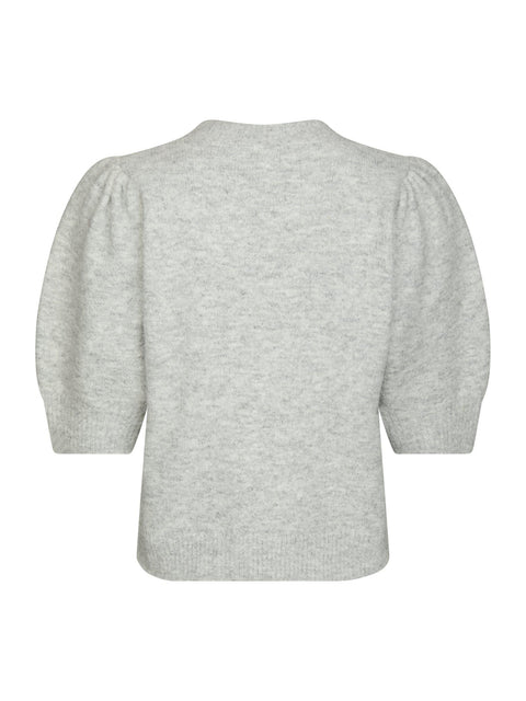 Neo noir - Trudy deco knit cardigan - 103 Light grey melange