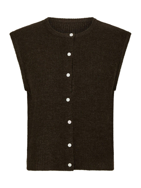 Neo noir - Everest knit vest - 210 Brown