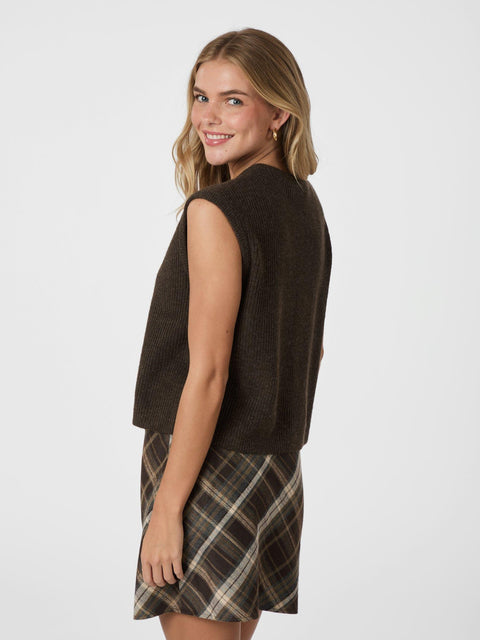 Neo noir - Everest knit vest - 210 Brown