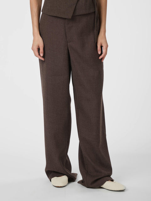 Neo noir - Emmett melange pants - 205 Brown melange