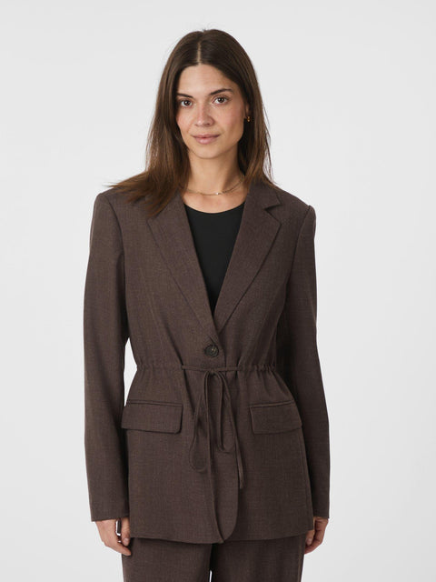 Neo noir - Jemmie melange blazer - 205 Brown melange