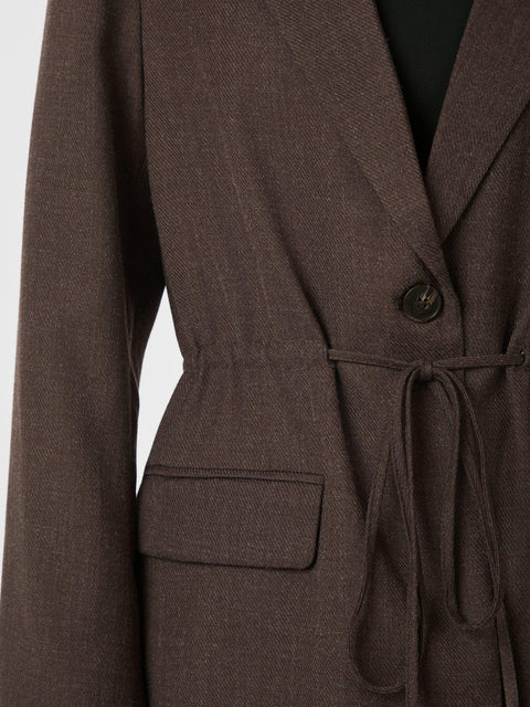 Neo noir - Jemmie melange blazer - 205 Brown melange