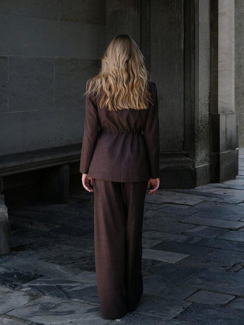Neo noir - Jemmie melange blazer - 205 Brown melange