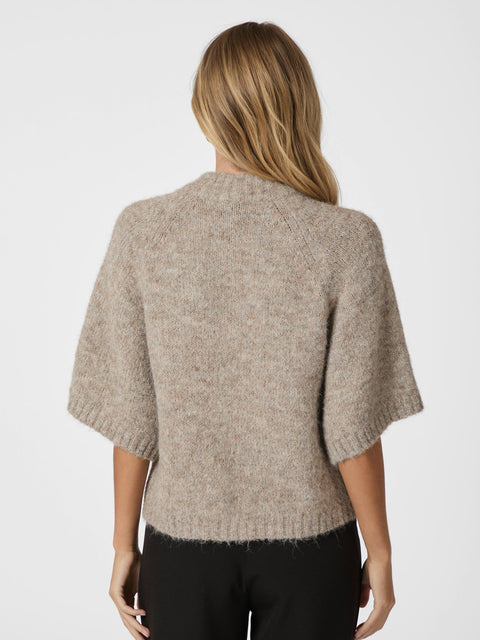Neo noir - Benuta fluffy knit cardigan - 976 Beige melange