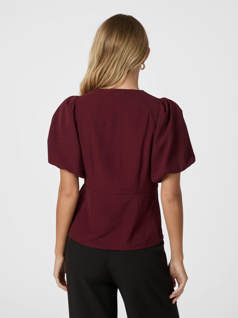 Neo noir - Irina structure blouse - 682 Wine