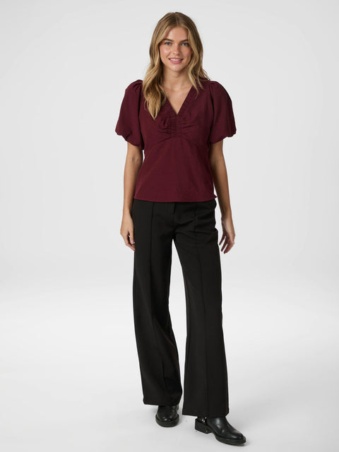 Neo noir - Irina structure blouse - 682 Wine