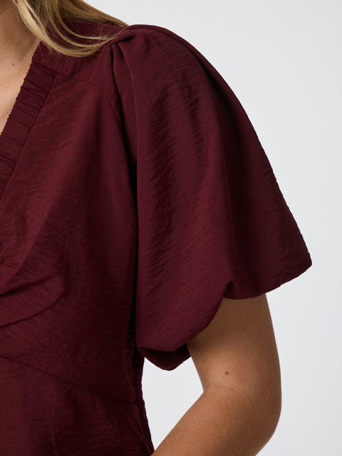 Neo noir - Irina structure blouse - 682 Wine
