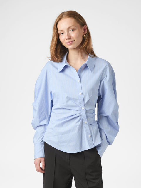 Neo noir - Neoella flannel shirt - 145 Light blue