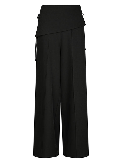 Neo noir - Deani fold pants - 100 Black