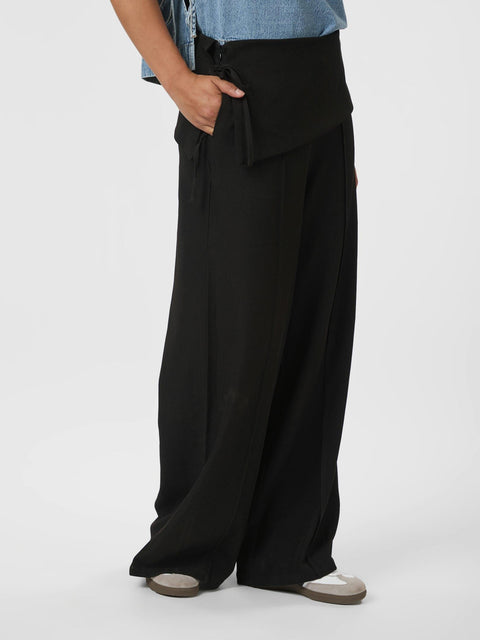 Neo noir - Deani fold pants - 100 Black