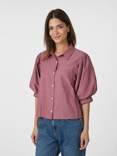 Neo noir - Etta soft stripe - 393 Dark rose