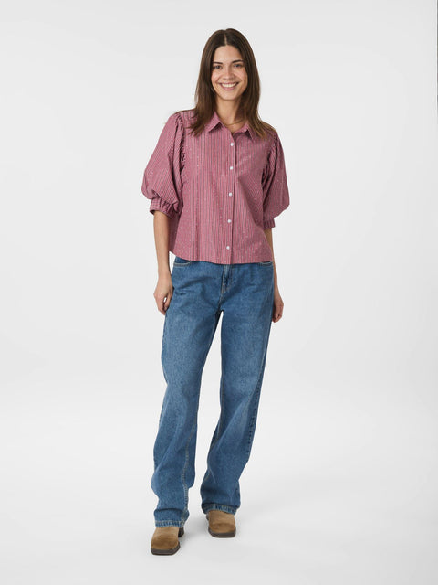 Neo noir - Etta soft stripe - 393 Dark rose