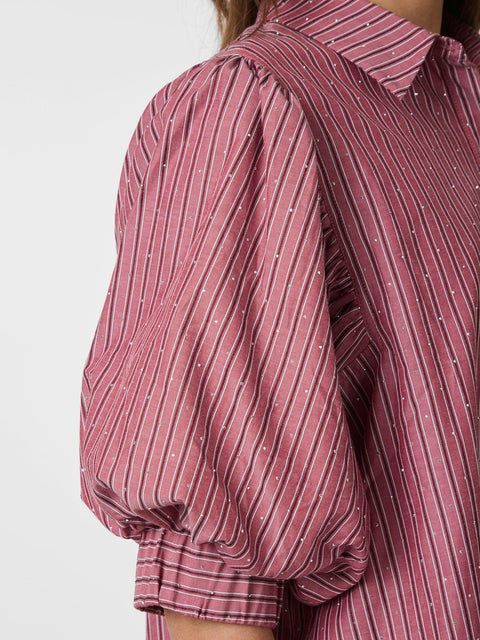 Neo noir - Etta soft stripe - 393 Dark rose