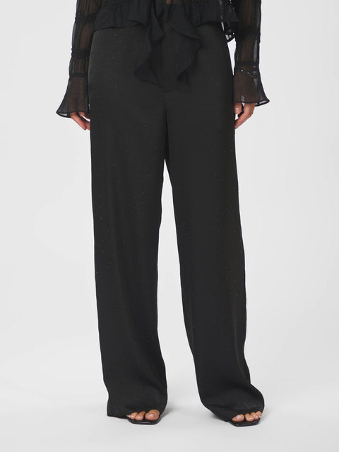Neo noir - 167037 Emmett heavy sateen - 100 Black