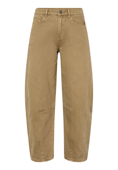 Sisterspoint - Fiora-barrel2 - D.Olive Wash / jeans
