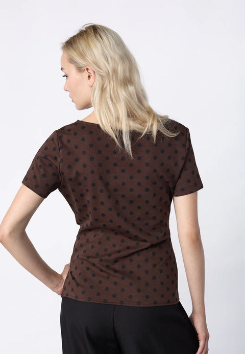 Sisterspoint - 20363 Veda-top1 - Brown/Black dot / top