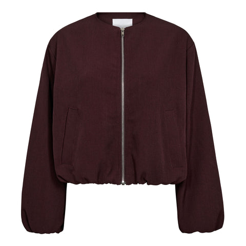 Co couture - LunaCC Balloon zip jacket - Wine red