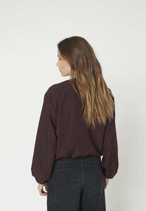 Co couture - LunaCC Balloon zip jacket - Wine red