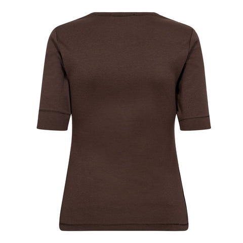 Co couture - GrannyCC embroidery SS tee - Mocca