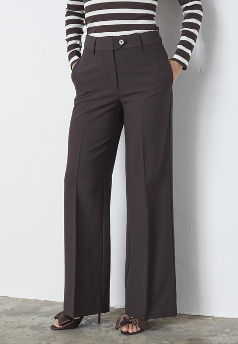 Co couture - VolaCC long wide pant - Dark brown