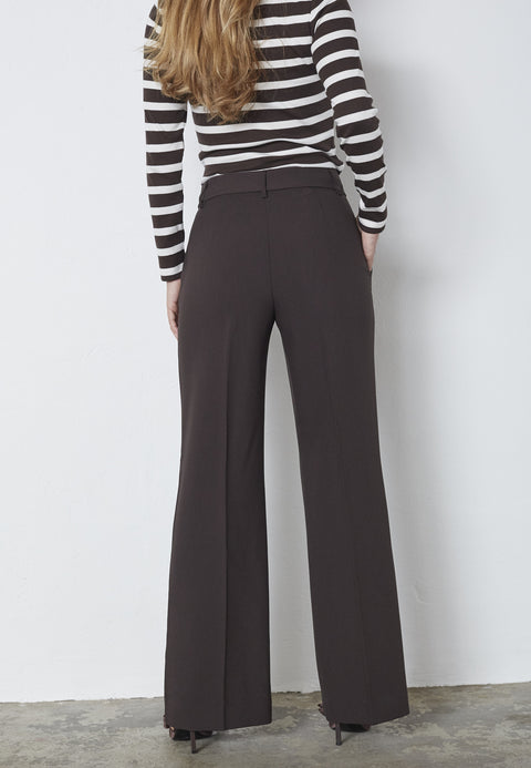 Co couture - VolaCC long wide pant - Dark brown