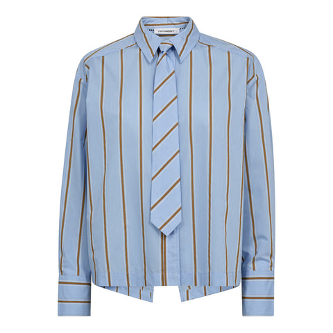 Co couture - AmoraCC stripe tie shirt - Pale blue
