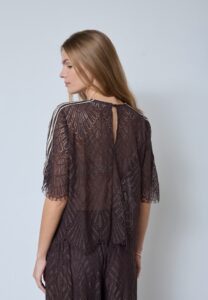 Co couture - 45049 LetiCC Lace - 145 Dark brown / top
