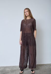 Co couture - 45049 LetiCC Lace - 145 Dark brown / top