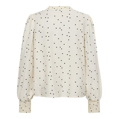 Co couture - 45062 Diem CC Dot blouse- 1196 Offwhite/black