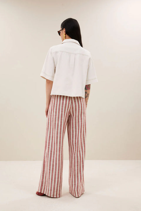 By Bar - Philipe twill top - 041 Cloud white / top