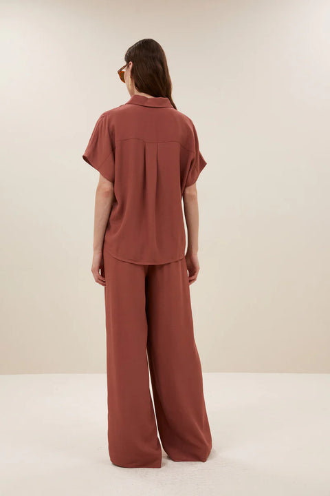 By Bar - Barley viscose blouse - 1712 Rustic sienna / blouse