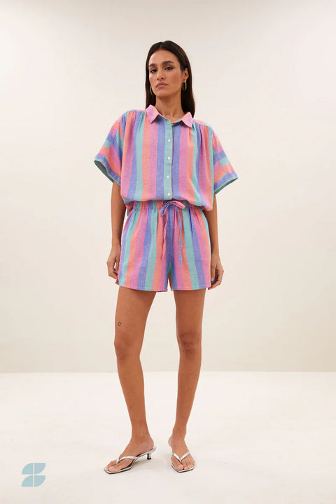 By Bar - Sunny 26112077 - 910 rainbow stri / blouse