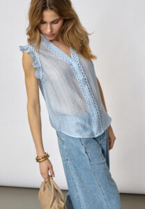 Co couture - 45120 ReggieCC frill - 23 Pale blue / top