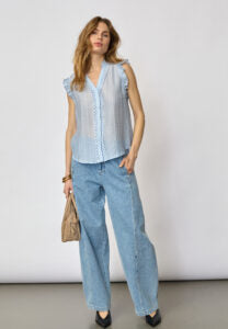 Co couture - 45120 ReggieCC frill - 23 Pale blue / top