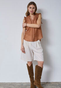 Co couture - 45120 ReggieCC frill - 35 Suntan / top