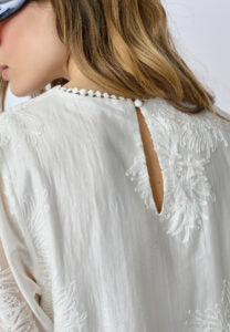 Co couture - 45124 NeaCC SS O-blouse - 4000 White / top
