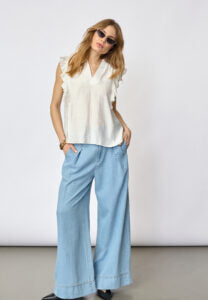 Co couture - 45165 HeraCC frill ss - 4000 White / top