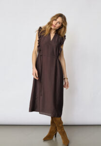 Co couture - 46096 HeraCC frill - 145 Dark brown / jurk