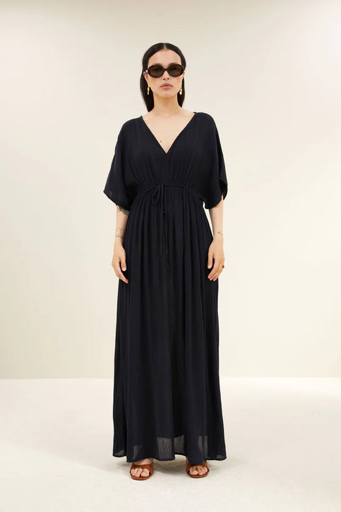 By Bar - Long dress - 1630 Captain blue / jurk