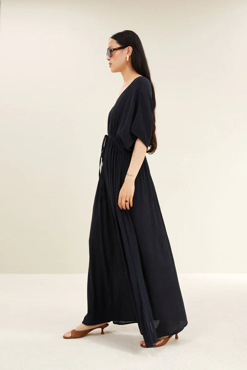 By Bar - Long dress - 1630 Captain blue / jurk