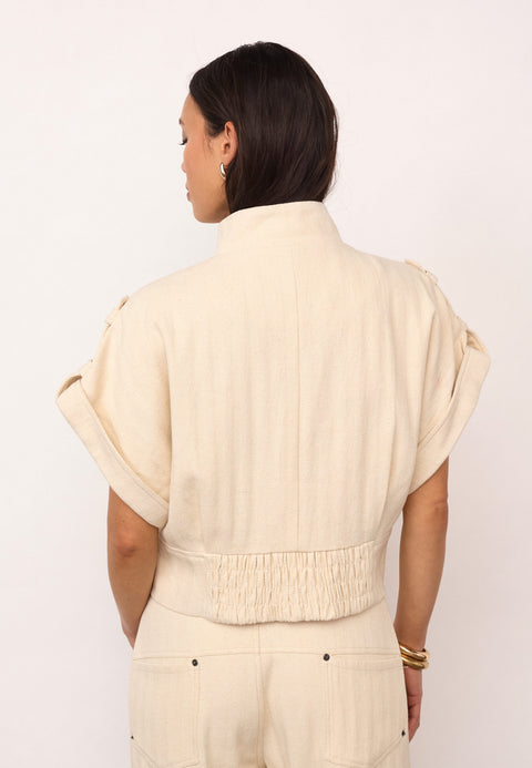 Co couture - 500116 CalinCC Vest - 10003 Creme