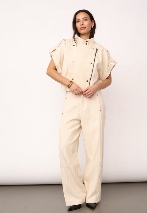 Co couture - 500116 CalinCC Vest - 10003 Creme