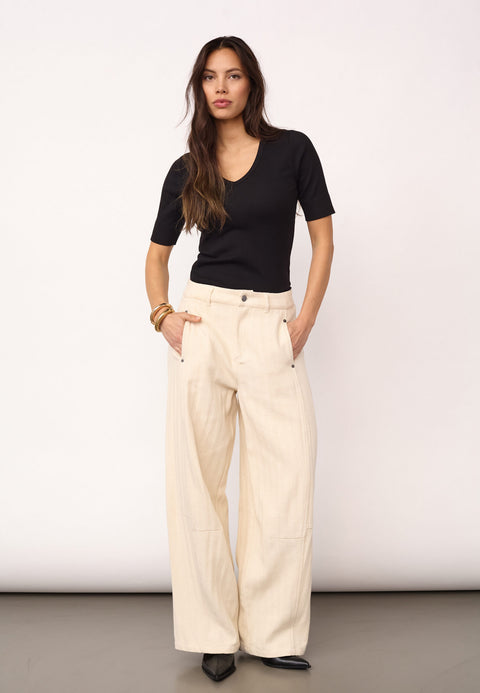 Co couture - 500117 CalinCC Pant - 10003 Creme