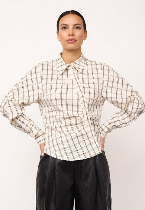 Co couture - 500183 BisoCC Asym Check - 10002 Offwhite