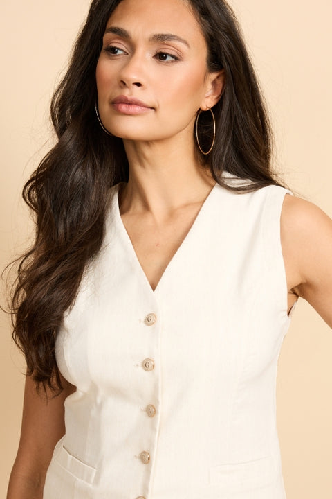 G-maxx - 26ZZG25 - 014011 sand/offw top gilet