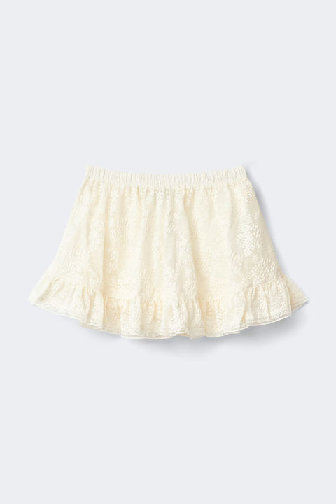Gina Tricot - Lace skirt - Cream / rok