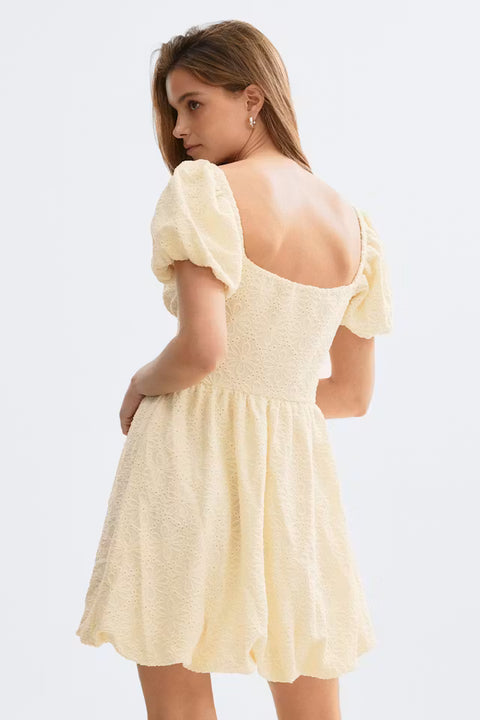Gina Tricot - Puff sleeve mini dress - Afterglow